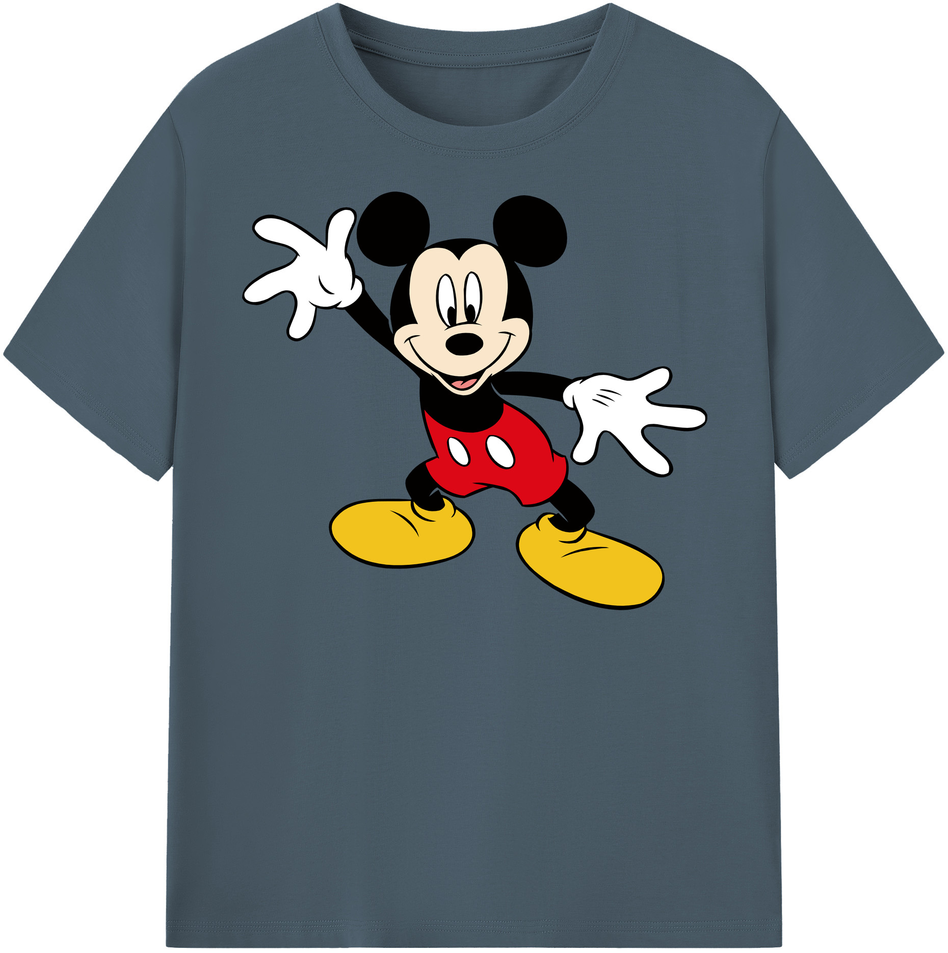 （画像用） ミッキーマウス Mickey Mouse 綿100％半袖Tシャツ（フロントプリント）